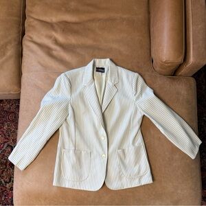 rrrruss White And Navy Striped Vintage Blazer Women’s Size 12